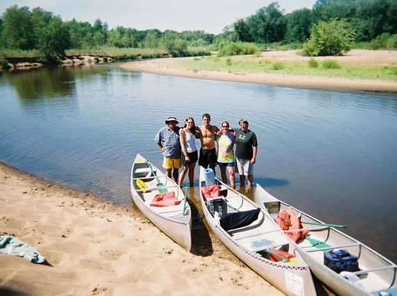 Canoe right to the site